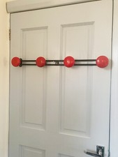 Striking French Art Deco C1930s Vintage Coat/ Bathroom Rack Red & Black