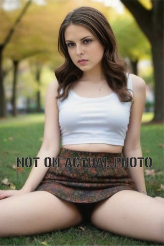Pretty brunette woman sitting - brunette,