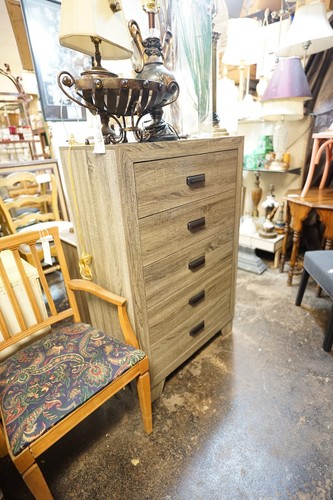 Gray wooden wardrobe