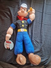 POPEYE Soft 1992 Plush Toy with Plastic Head Play by Play 14.5 Inch