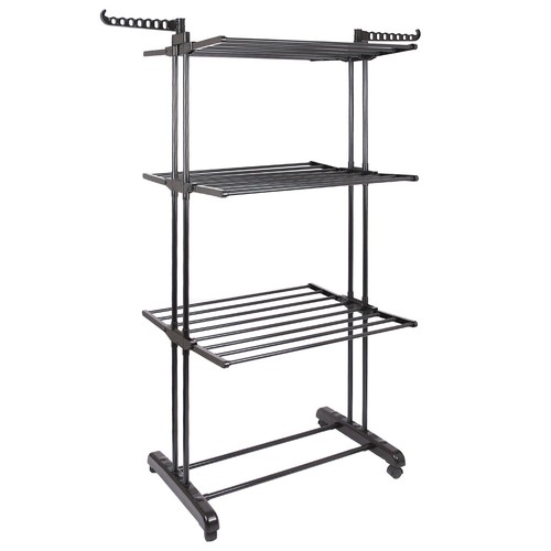 Folding wheeled clothes airer - clothes,