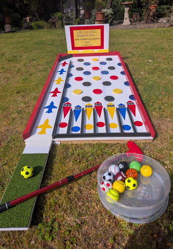 Crazy golf putting game - , made