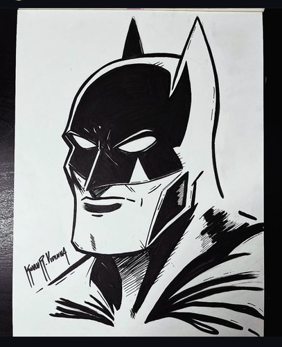 Batman original artwork - artwork, signed