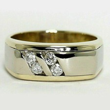 Diamond Pinky Ring Men's 14K
