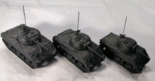Platoon of 3 20mm All Metal US Sherman M4 Tanks 1/72 Wargaming See Description 
