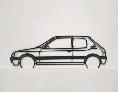 Peugeot 205 gti outline - gti, wall