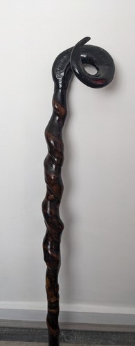 Rams horn walking stick - rams, on