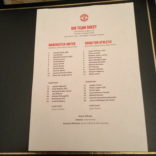 Manchester united u18 - manchester, v