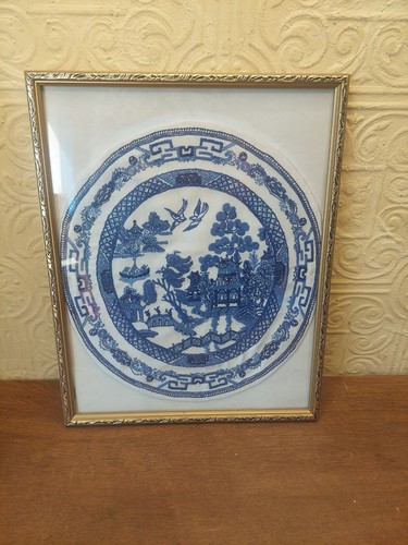 Vintage framed silk embroidery - vintage,