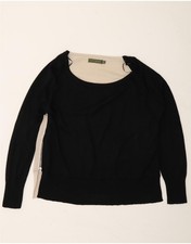 MINT VELVET Womens Boat Neck Jumper Sweater UK 12 Medium  Black DI54