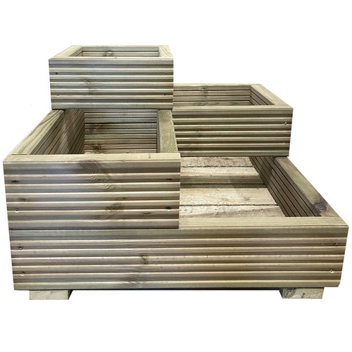 Handmade small corner decking - small,