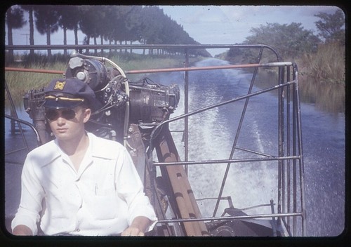 Handsome young airboat swamp - airboat,