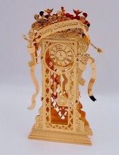 Danbury Mint 1997 GRANDFATHER CLOCK Christmas Ornament 23k Gold Plate    H78