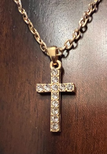 Gold tone rope chain - rope, necklace