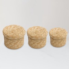 Large wicker storage basket