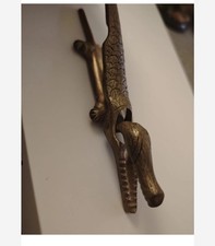 Vintage Solid Brass Crocodile