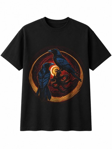 Odin ravens burning tattoo - odin's,