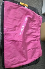 Pretty Little Thing Sexy Pink PVC Zipped Back Mini Skirt Size 20