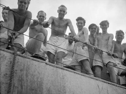 Crew hms amethyst - hms, welcoming