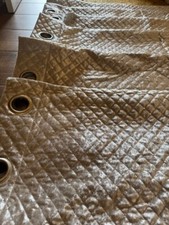 kylie minogue curtains, lined, eyelet, quilted, off-white 220x165cm