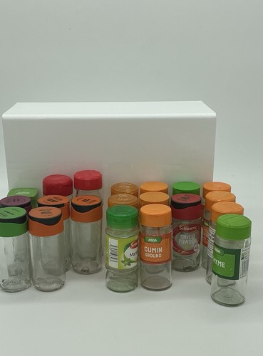 X20 mixed empty spice jars - x20,