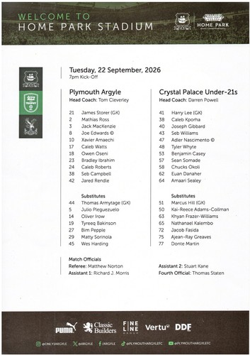 Plymouth argyle crystal - plymouth,