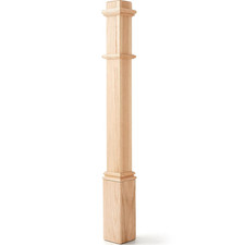 48" Red Oak Stair Newel Post
