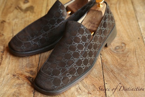 Gucci brown suede monogram - gucci, gg