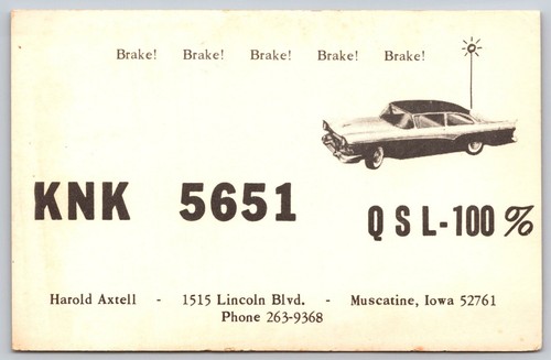 Vintage qsl postcard - qsl,