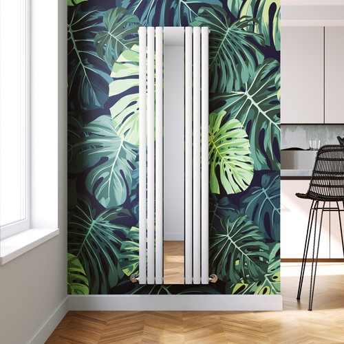 Mirror radiator vertical oval - vertical,
