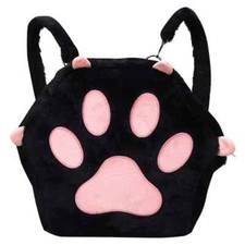 Cute Cat Paw Kawaii Bag with Adjustable Straps Plush School Bag Cartoon Backpack