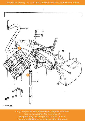 Suzuki clamp 09402 66306 oem - clamp,, 09402-66306