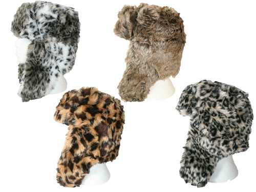 Faux fur trapper hat - faux,