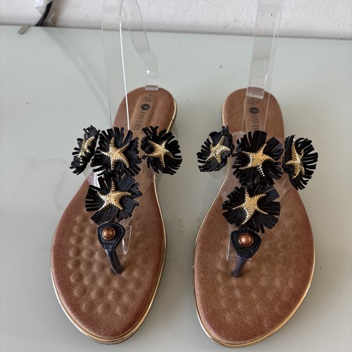 Pavers black toe post sandals - pavers,