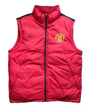 Manchester United FC 2014/2015 Nike Padded Red Gilet Quilted Puffer Mens Large