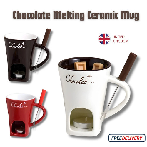 Chocolate fondue mugs - fondue, mugs,ceramic
