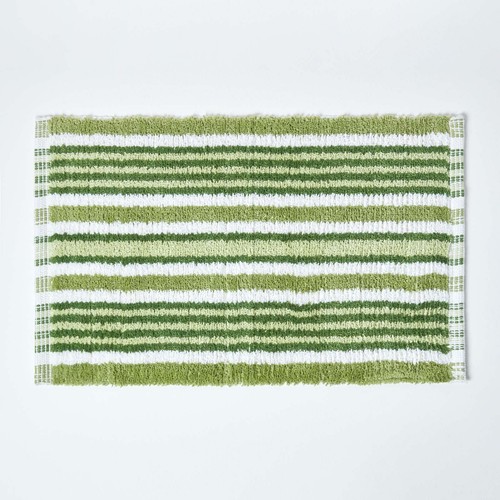 Cotton striped bath mat non - cotton,