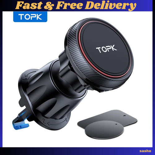 Magnetic car phone - holder, air