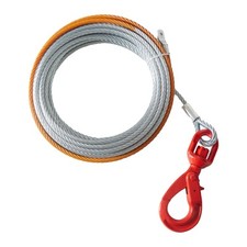 Uimoso Winch Cable Steel Core Wire Rope 3/8" x 100' 15200lb for SUV Truck Towing