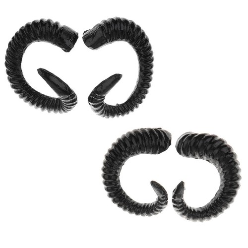 Plastic sheep horns - horns, headband