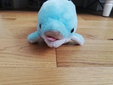 Blue dolphin plush soft toy - dolphin,