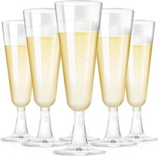30 Plastic Champagne Flutes