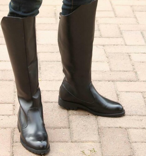 Men military boots pu - men's,