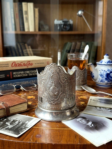 Vintage soviet tea glass - vintage,