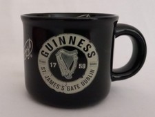 Guinness Black Ceramic Espresso Cup - Guinness Label & Arth Guinness Signature