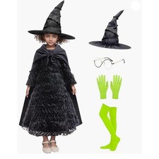 1x Witch Costume Set for Girls