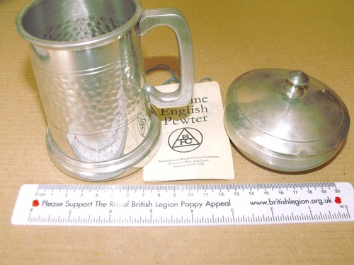 Pewter tankard and small - tankard,,