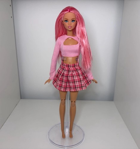 Pink hair mermaid odile made - hair,