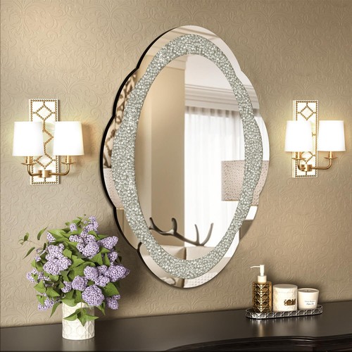 Stylish crystal wall mirror - stylish,