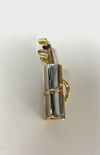 Ladies Golf Bag & Clubs Brooch Golfer Pin Gold Silver Tone Metal Movable Clubs
